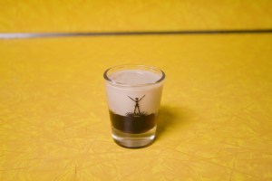 Shotglass courtesy of The Steampunk Saloon, Black Rock City 2013.